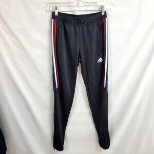 Adidas Climacool XS Black 3 Stripe Track Pant Red White Blue Zipper Ankle